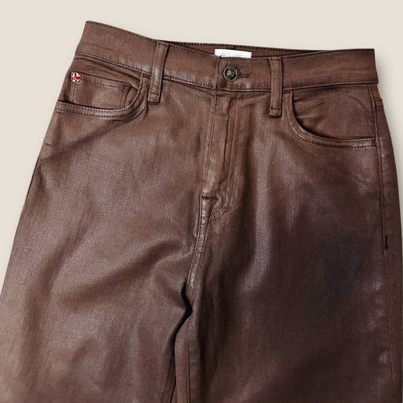 NWOT Hudson Jeans ‘Noa’ “Cocoa Bean” Brown High-Rise Straight Crop Jeans Size 25 - Picture 6 of 16